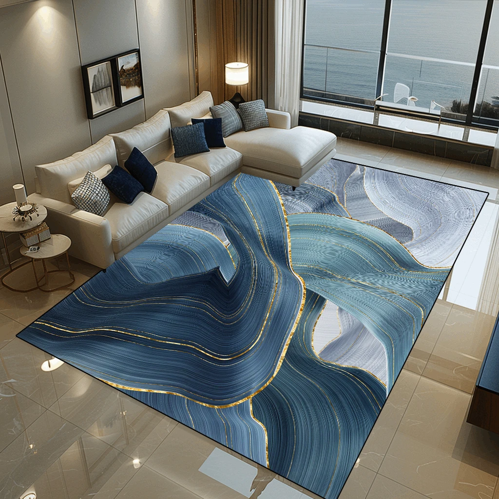 Modern Abstract Splash-ink Carpet Living Room Light Luxury Home Decor Rug Non-slip Bedroom Cloakroom Rugs Washable Floor Mat