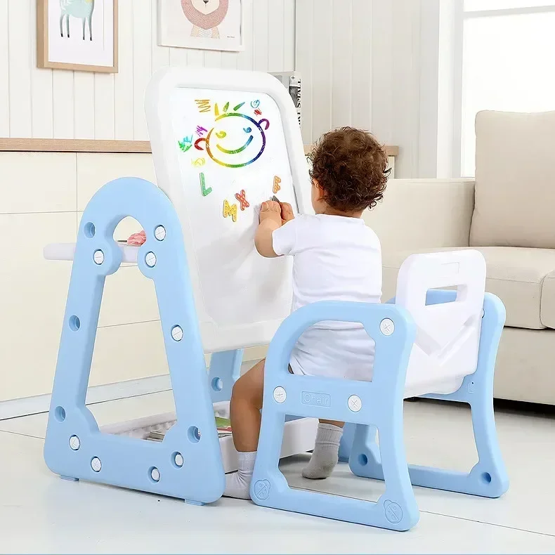 Children Draw Drawing Board Chair sets Magnetic Double-sided Writing Board Baby Painting Graffiti Blackboard Early Education Toy