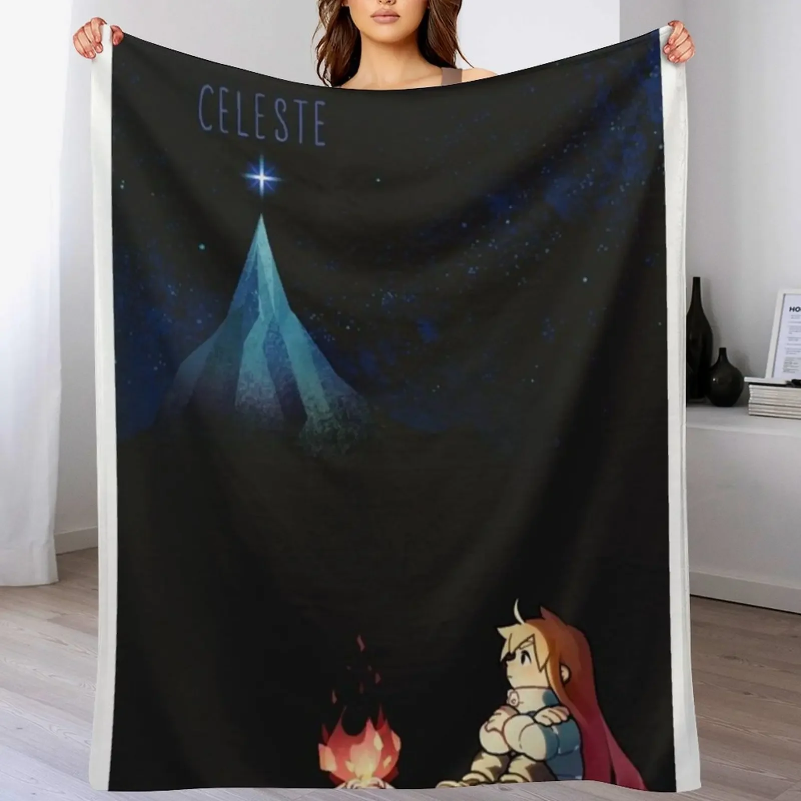 

Celeste Game Throw Blanket Travel Size Cozy Blanket for Plane Train