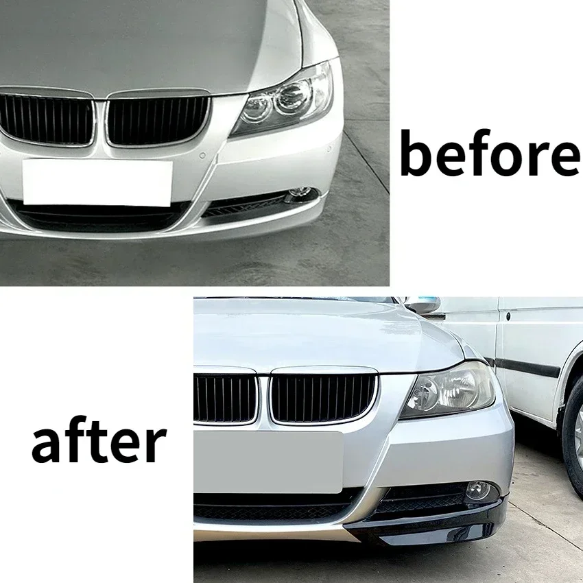 New！Facelift Car Front Bumper Lip Body Kit Spoiler Splitter Bumper Canard Lip 2005-2018 For BMW 3 Series 318i 320i 330i E90 E91