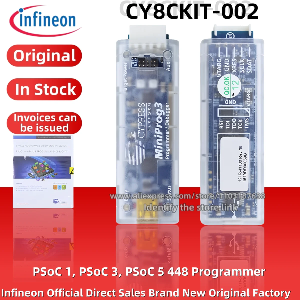 1PCS/LOT CY8CKIT-002 MiniProg3 PsoC Cypress Development Board Kit Simulation Programming Burner Original stock