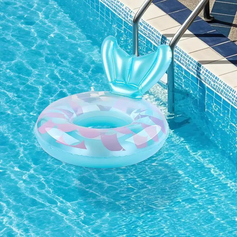 Baby Pool Float Kids Tube Ring Mermaid Inflatable Trainer Accessories For Babies And Toddler For Beach And Puddle