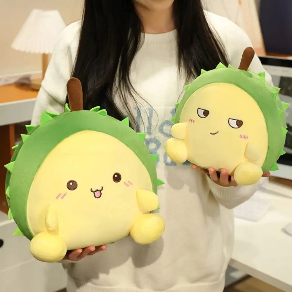 

Cute Fluffy Emote Durian Plush Toys Soft Appease Fruit Durian Plush Pillow Collection 30cm Stuffed Durian Toys Boys Girls