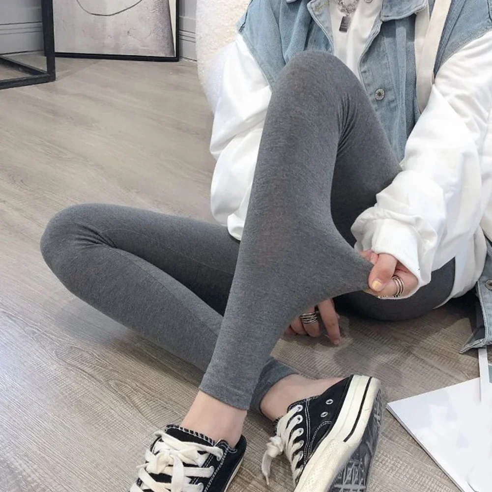 Comfortable Yoga Pants For Women Leggings Autumn Modal Leggings Dark Gray Womens Leggings Daily Use Polyester Fabric