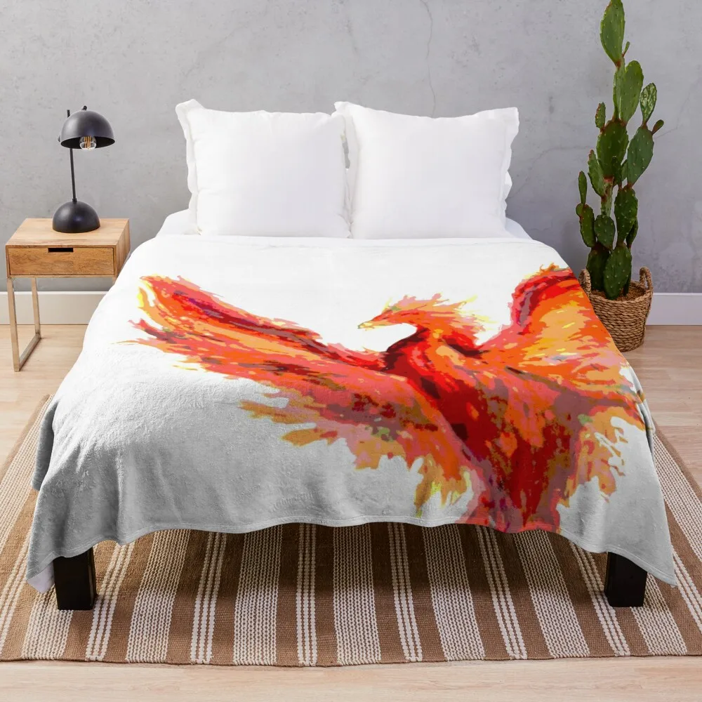 

Posterized phoenix Throw Blanket Giant Sofa wednesday Loose Blankets