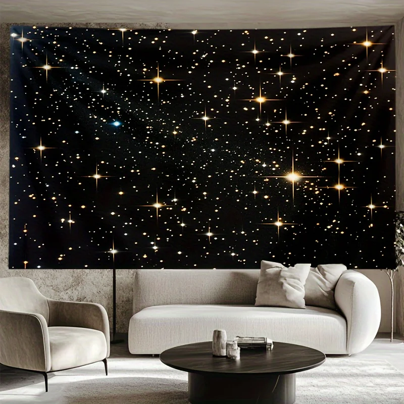 

1pc starry sky print tapestry, modern bedroom living room decoration wall hanging room decoration aesthetic tapestry