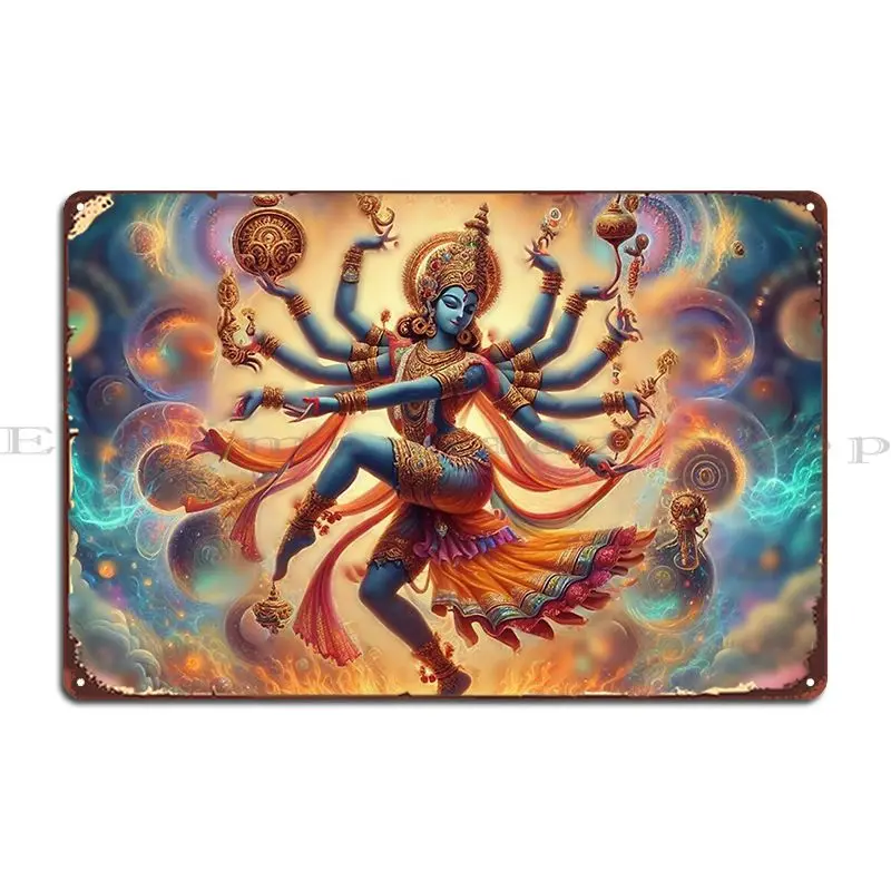 Nataraja, Властелин танцев, металлический плакат с табличкой, бар, фотография гаража, жестяной знак, плакат