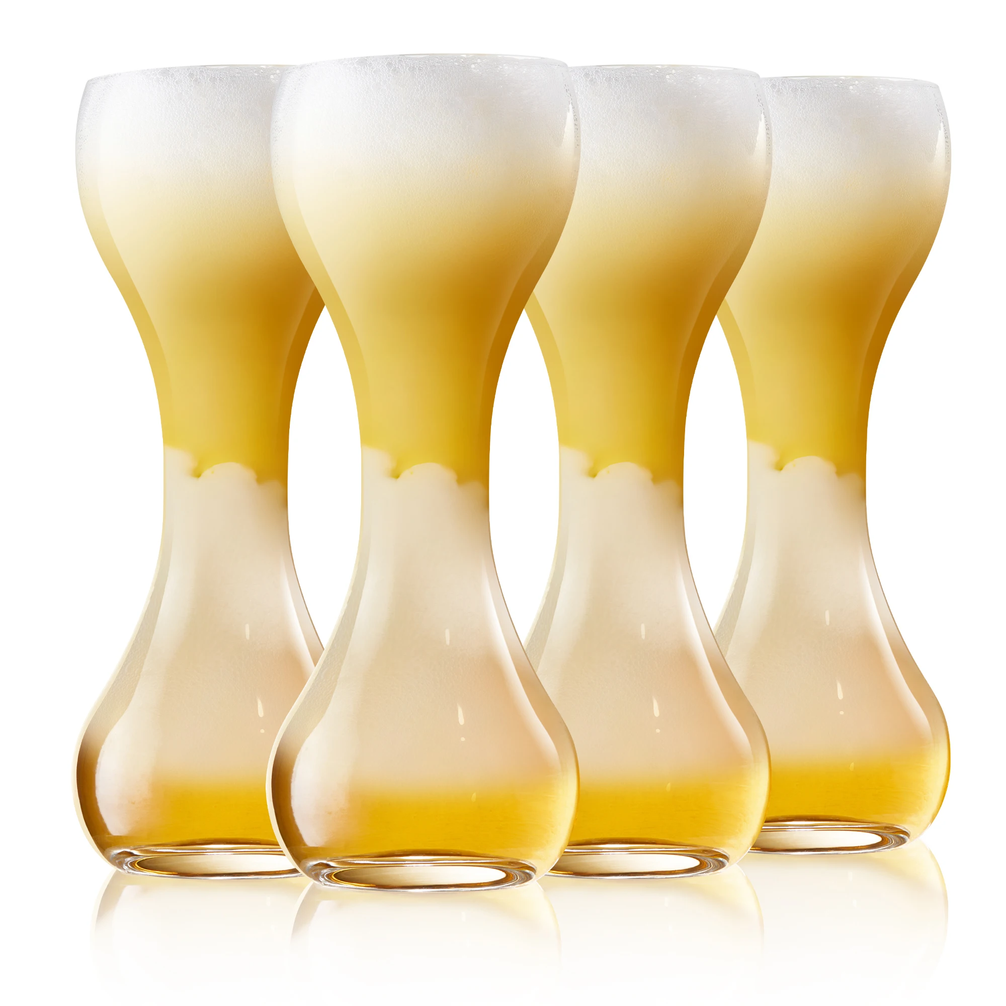 Beer Glasses-Gifts For Men Dad,Daughter,Son,14 OZ Beer Glasses Set of 4 Craft Glasses,Beer Cups For Men and Women,3.15