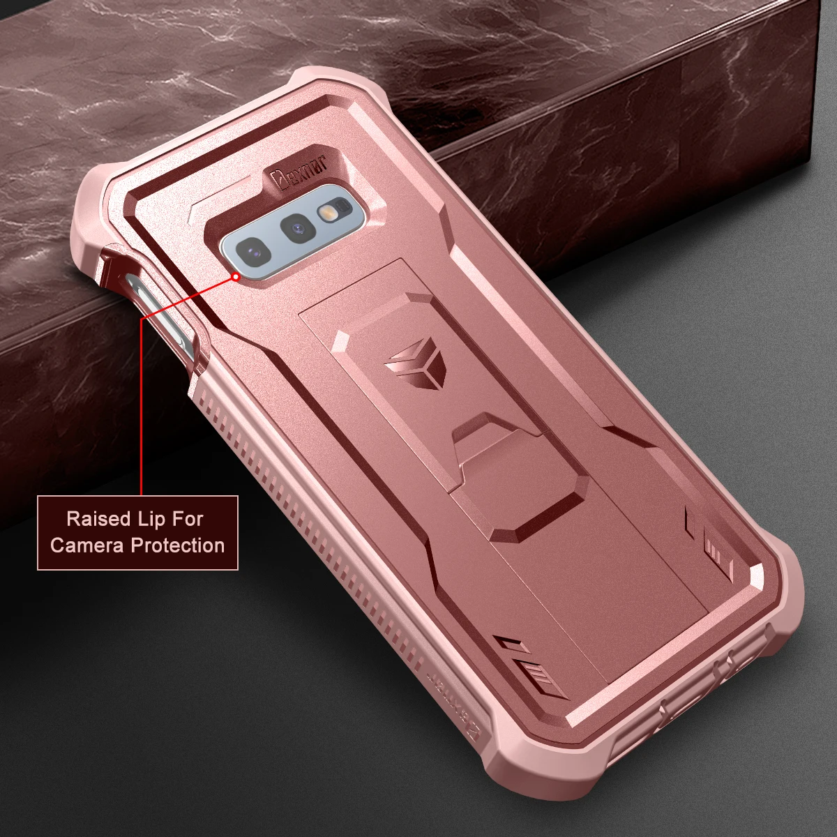 With Bracket+Full Body Bumper Military Grade Armor Shockproof For Samsung Galaxy S10e 5.8 inch Case with Built-in Screen Protect