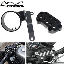 Motorcycle Instrument Speedometer Bracket Relocation Cover Top Clamp Bar Riser Mount Set For Harley Sportster XL 883 2004-2020