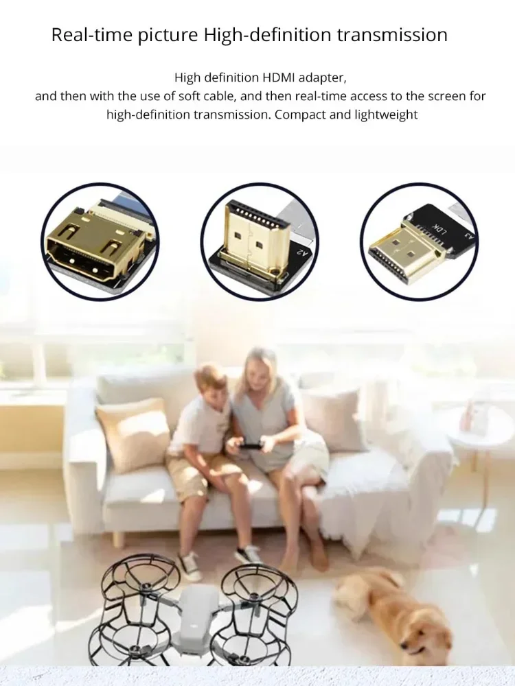 Câble pio Flexible pour Raspberry Pi 4, Connecteur Compatible avec Ruban FPV HDMI, Micro HDMI vers HDMI/Mini-HDMI, Angle 90 FDavid, 5 Broches, Prise HDTV