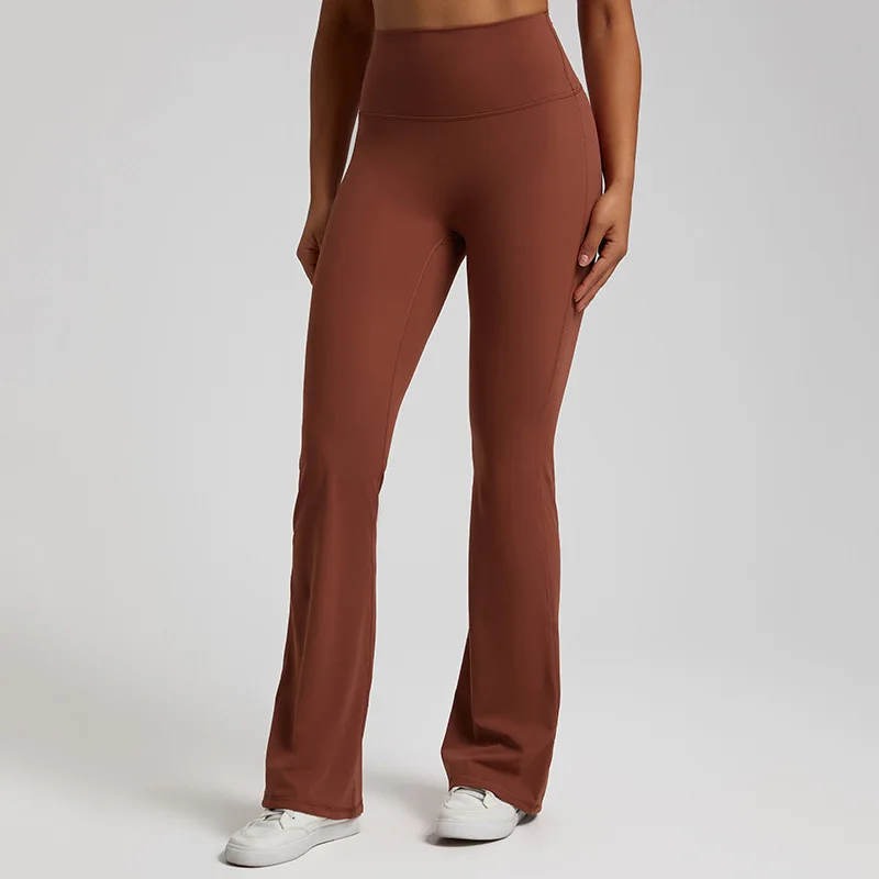 Pantalones deportivos de cintura alta para mujer, mallas de Yoga, entrenamiento atlético, estómago, suave, Color sólido, 25\