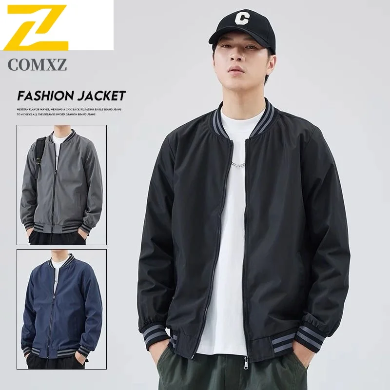 

COMXZ Windproof Jackets Lightweight Outdoor Minimalist Work Travel Biker Jacket 2025 Breathable Climbing Coat Men'S Clothing