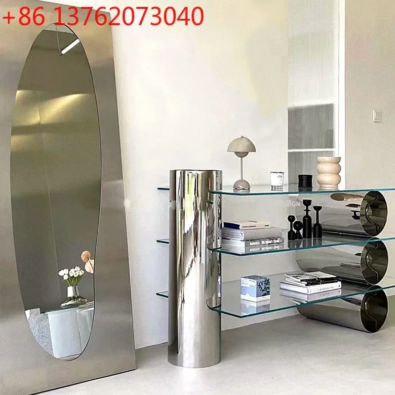The island assembly platform lands on the multi-storey buyer's shop jewelry shelves and shoe bag store display shelves