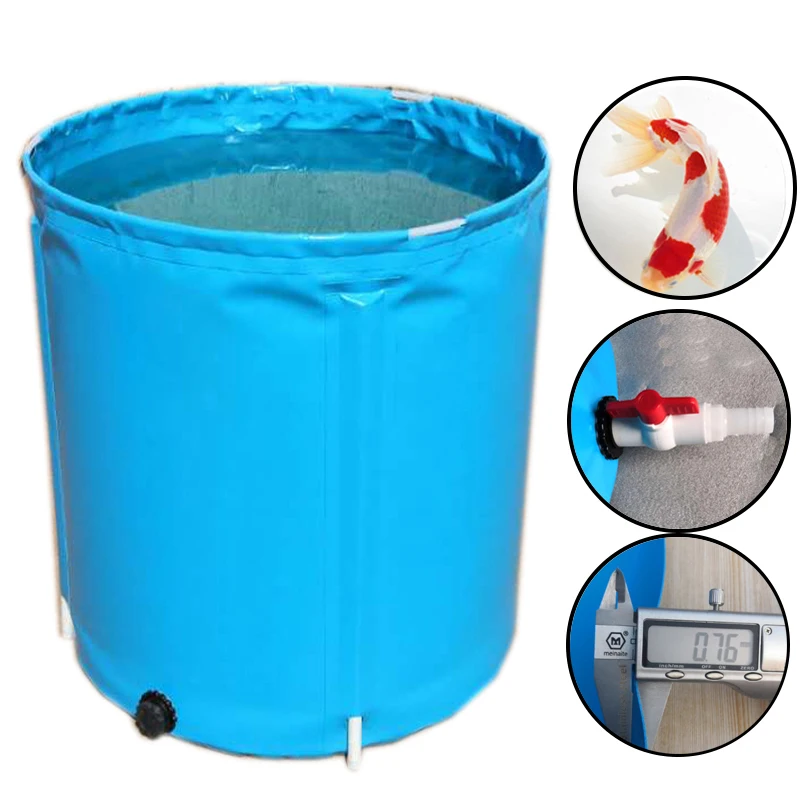 

Outdoor Bathtub Thicken PVC Canvas Fish Tank Movable Circular Children's Swimming Pool Foldable Fish Fry Breeding Water Tank