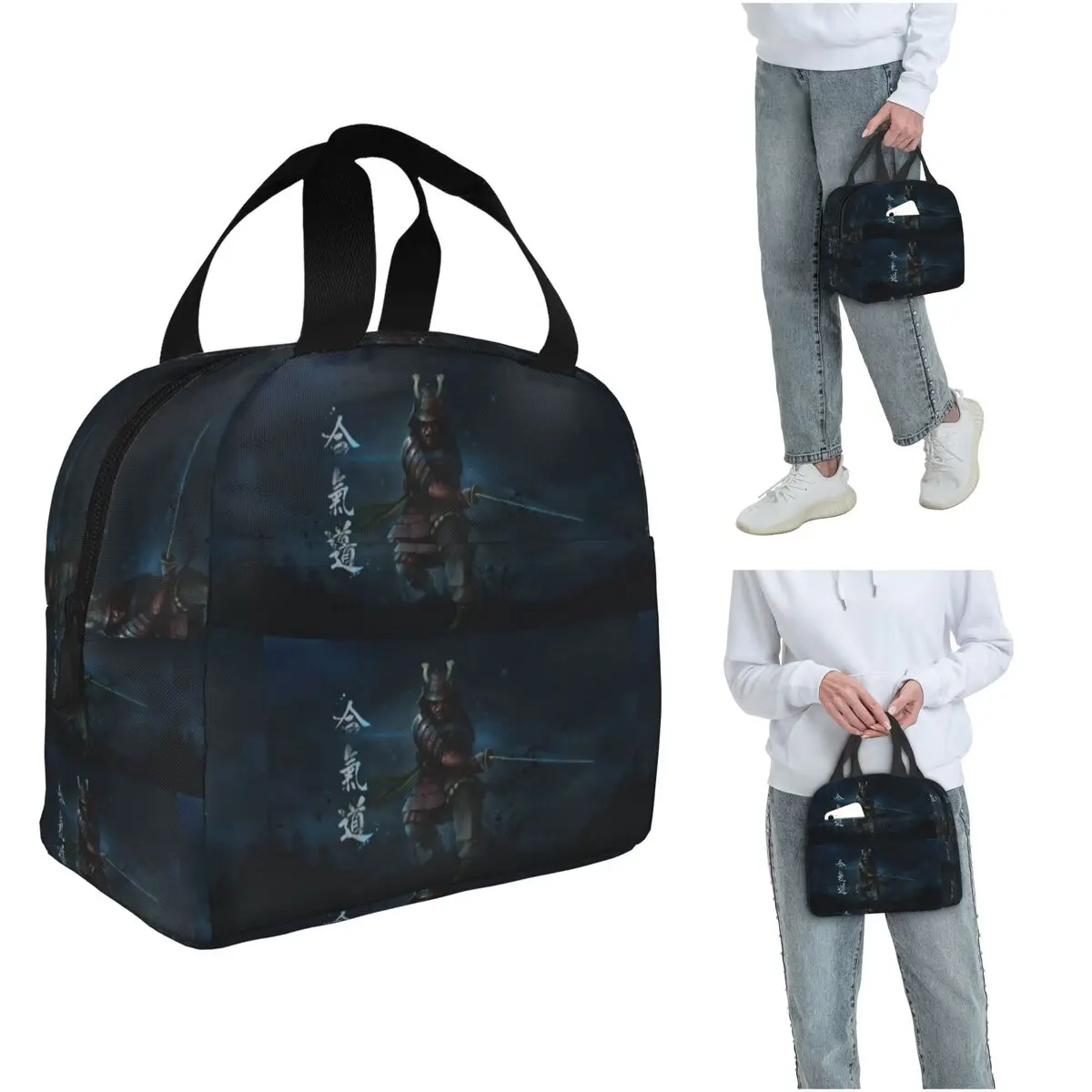 Samurai Spirits Insulated Lunch Bag for Women Kids Portable Food Boxes Thermal Lunch Box Tote