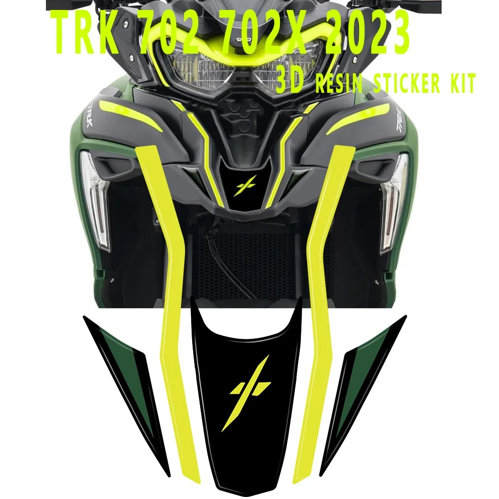 TRK702 2023 Sticker 3D Gel Epoxy Sticker Kit 3D Motorcycle front end Protection Sticker For Benelli TRK 702 TRK 702X 2023-