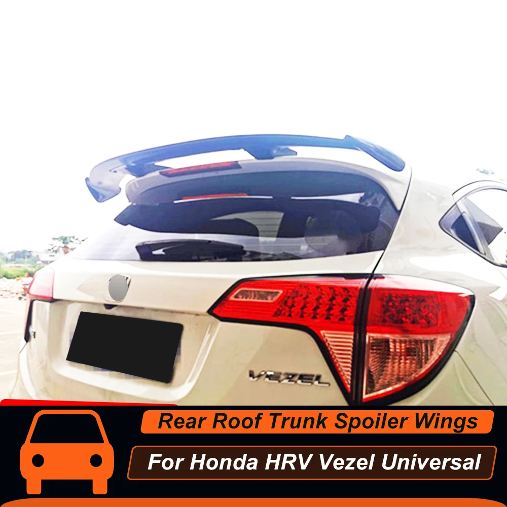 

Universal Rear Roof Trunk Spoiler Wings For Honda Hrv Vezel JAZZ CRV 130CM ABS Black Carbon Exterior Tuning Accessories Parts