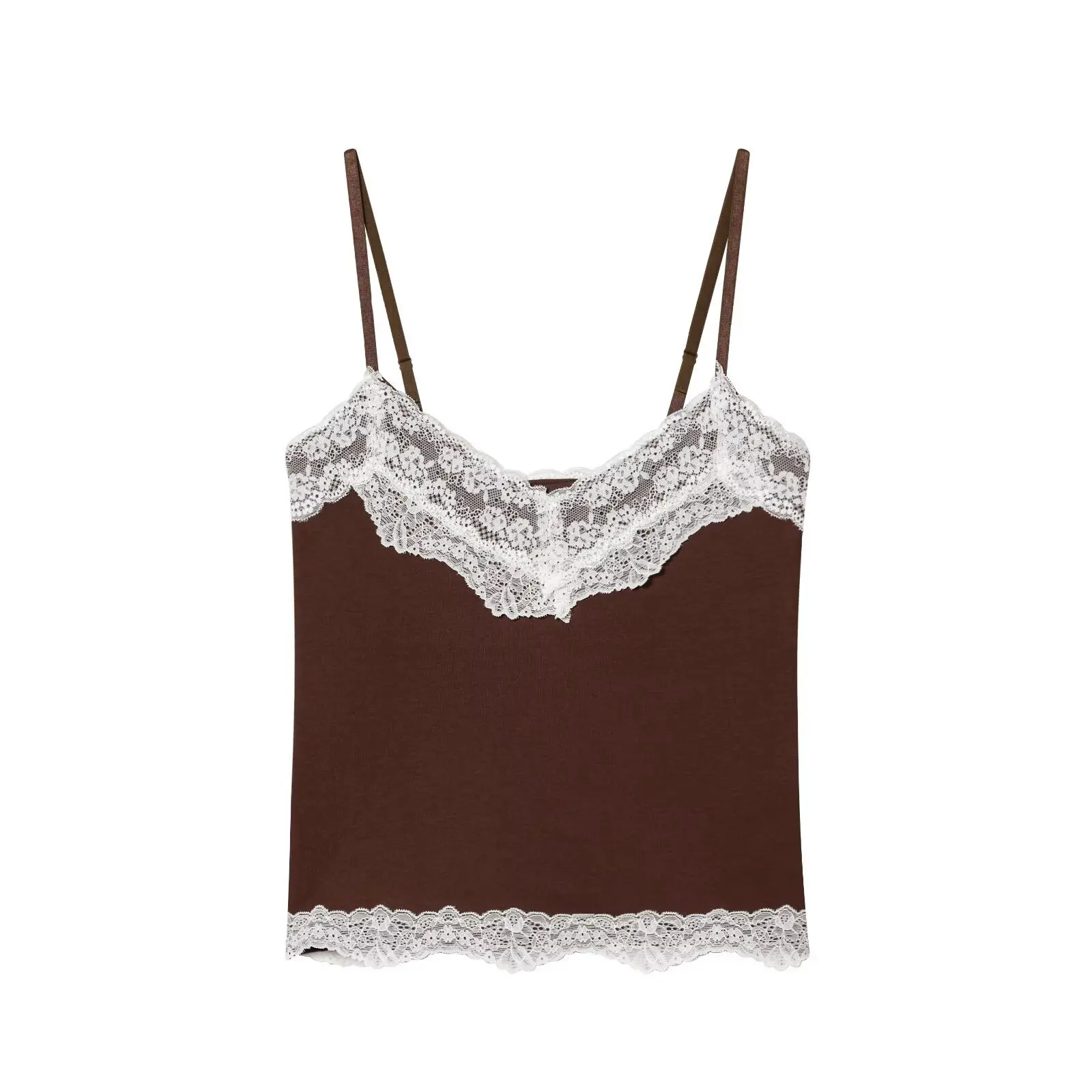 Jenny&Dave Summer Camisole T-shirt Cotton Knitted Tank Tops Slim Fit Lace T-shirt Woman Clothes Female Clothing - view 3