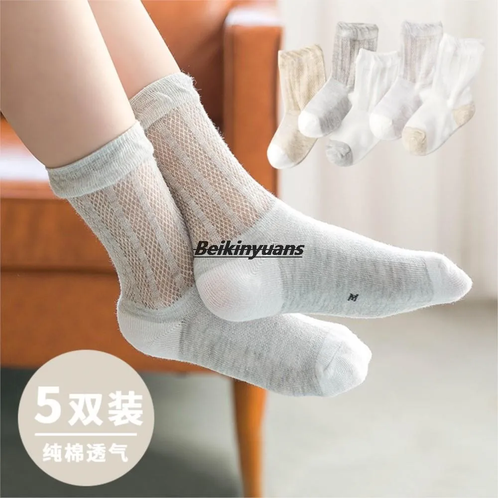 

Toddler baby summer thin sock children long sokken girl mesh ventilation tube students socks pure color baby sock