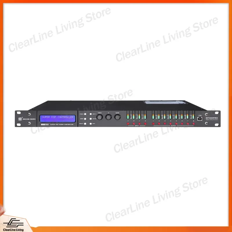 Professional DSP Digital Audio Processor 3 in 6 out 4 in 8 out 6 in 12 out Linear Array System Sound Effects Processor for