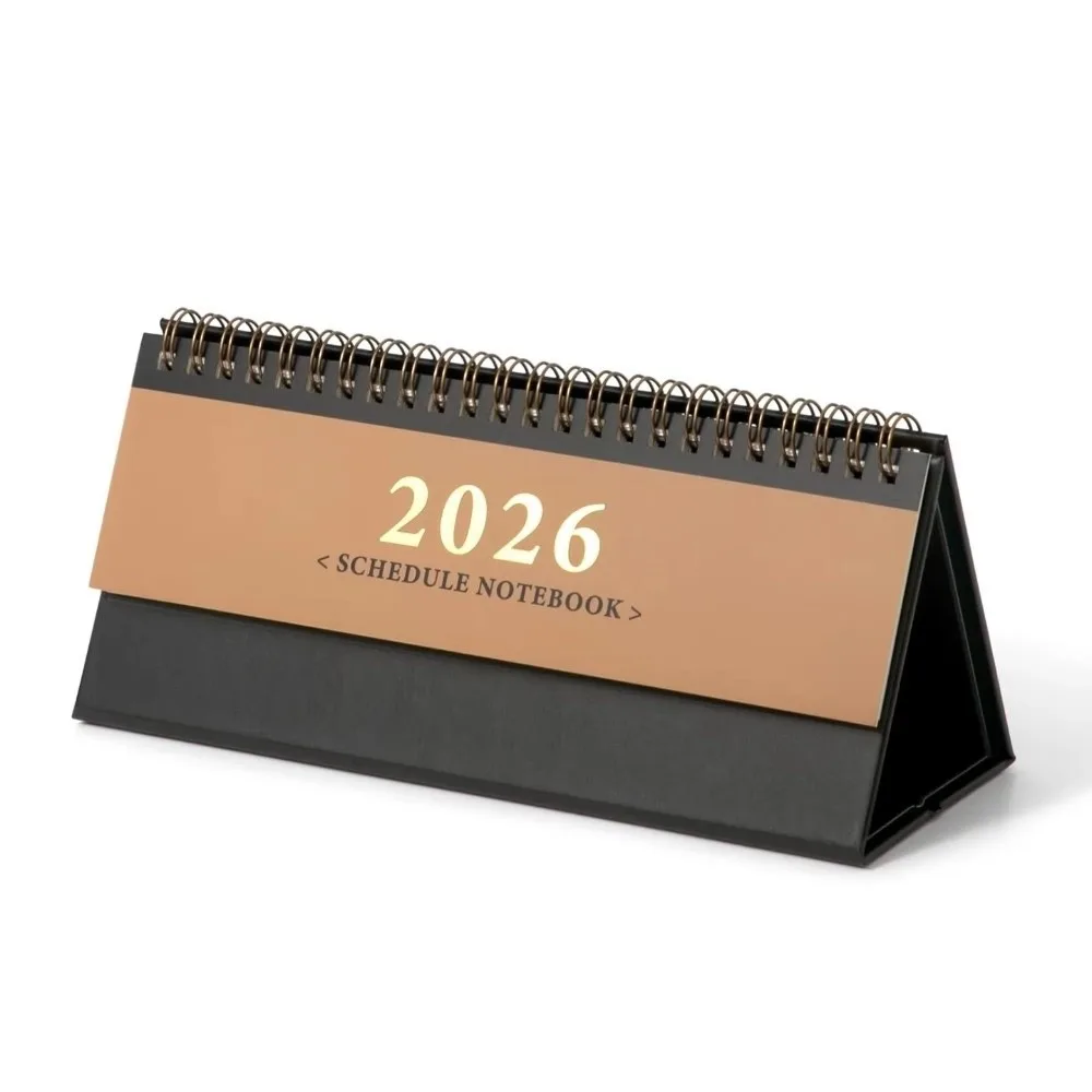 

Simple Mini 2026 Desk Calendar Standing Checklist Horizontal Wall Calendar Desktop Planner Office Use