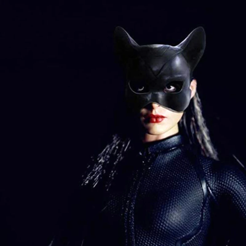 Novo item máscara festa halloween desempenho cosplay prop coelho menina fone de ouvido halloween catwoman meia face maquiagem bola máscara de látex