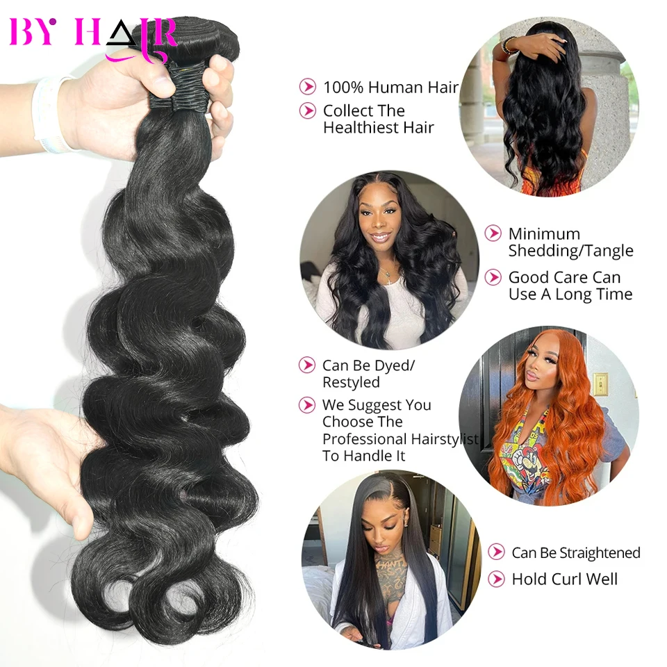 12A Thick Bundles 38 40 Inch Body Wave 3 4 Bundles Brazilian Remy 100% Unprocessed Body Wave Human Hair Bundles Weave Extensions