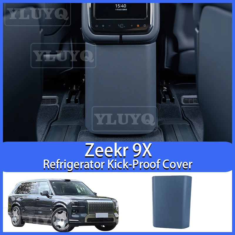 

ZEEKR 9X Refrigerator Kickboard Rear Seat Refrigerator Leather Protection Mat Interior Accessories