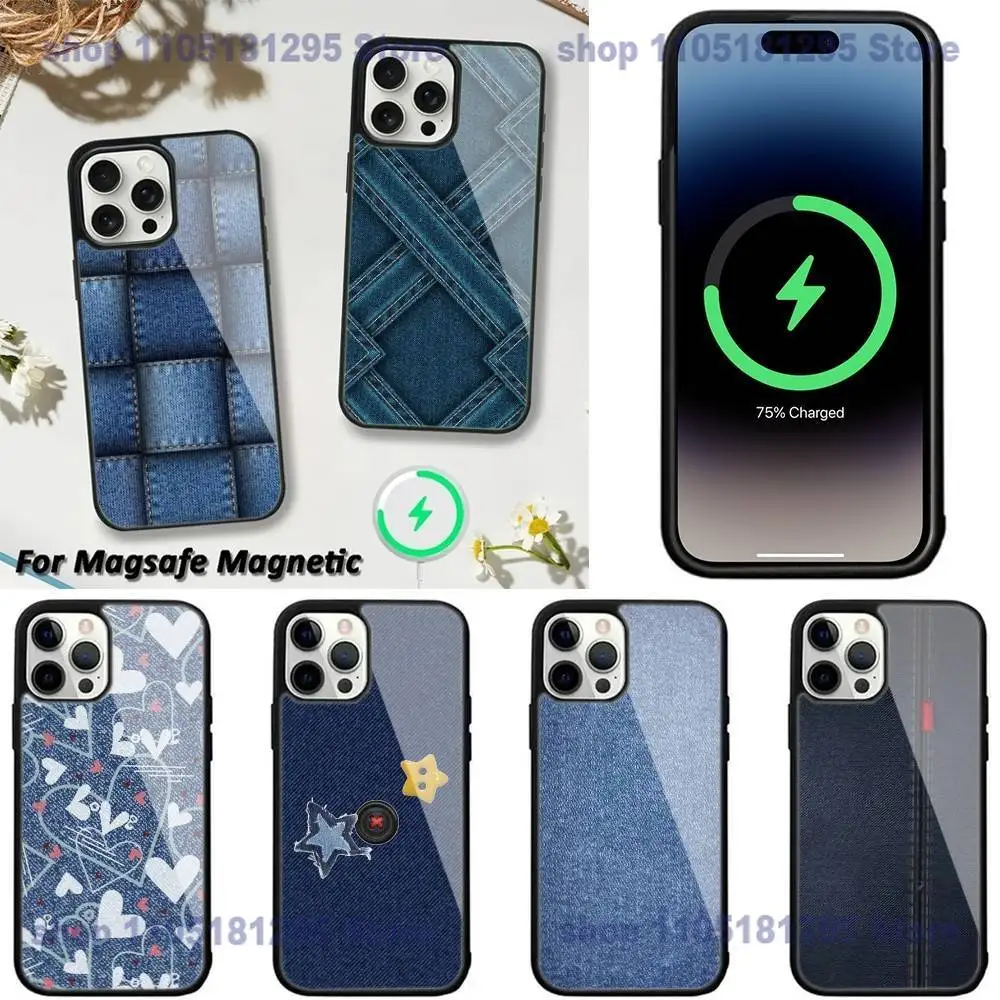 

Tie Dye Denim Creative Pattern Phone Case For iPhone 17,16,15,14,13,12,11,Plus,Pro,Max,Mini Magsafe Magnetic Wireless Charging