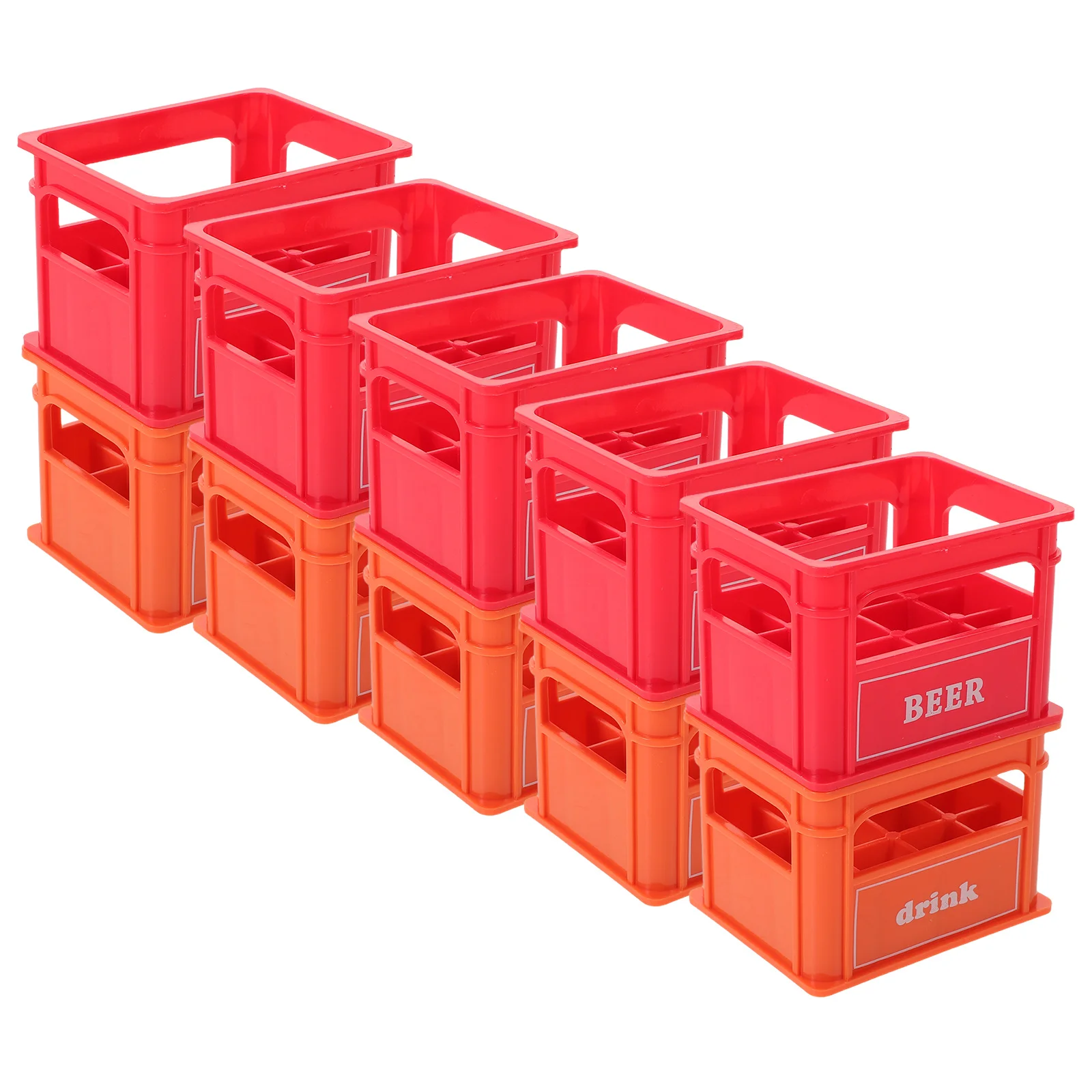 10 قطعة صندوق بيرة صغير إطار بيرة مصغر واقعي لبيت الدمى المطبخ بار المشهد ديكور المناظر الطبيعية الصغيرة صندوق النبيذ المنمنمات #6