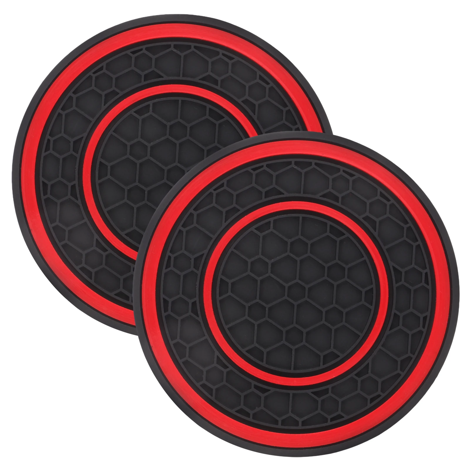 

2pcs Silicone Car Cup Holder Coasters Nonslip Universal Auto Drink Mats Insulated Vehicle Interior Accessories Universal Fit For