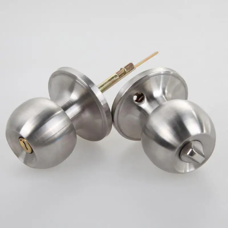 Hot Sale High Quality Stainless Steel Round Door Knobs Knob Handle Internal Round Door Knobs Entrance Passage Lock with Key