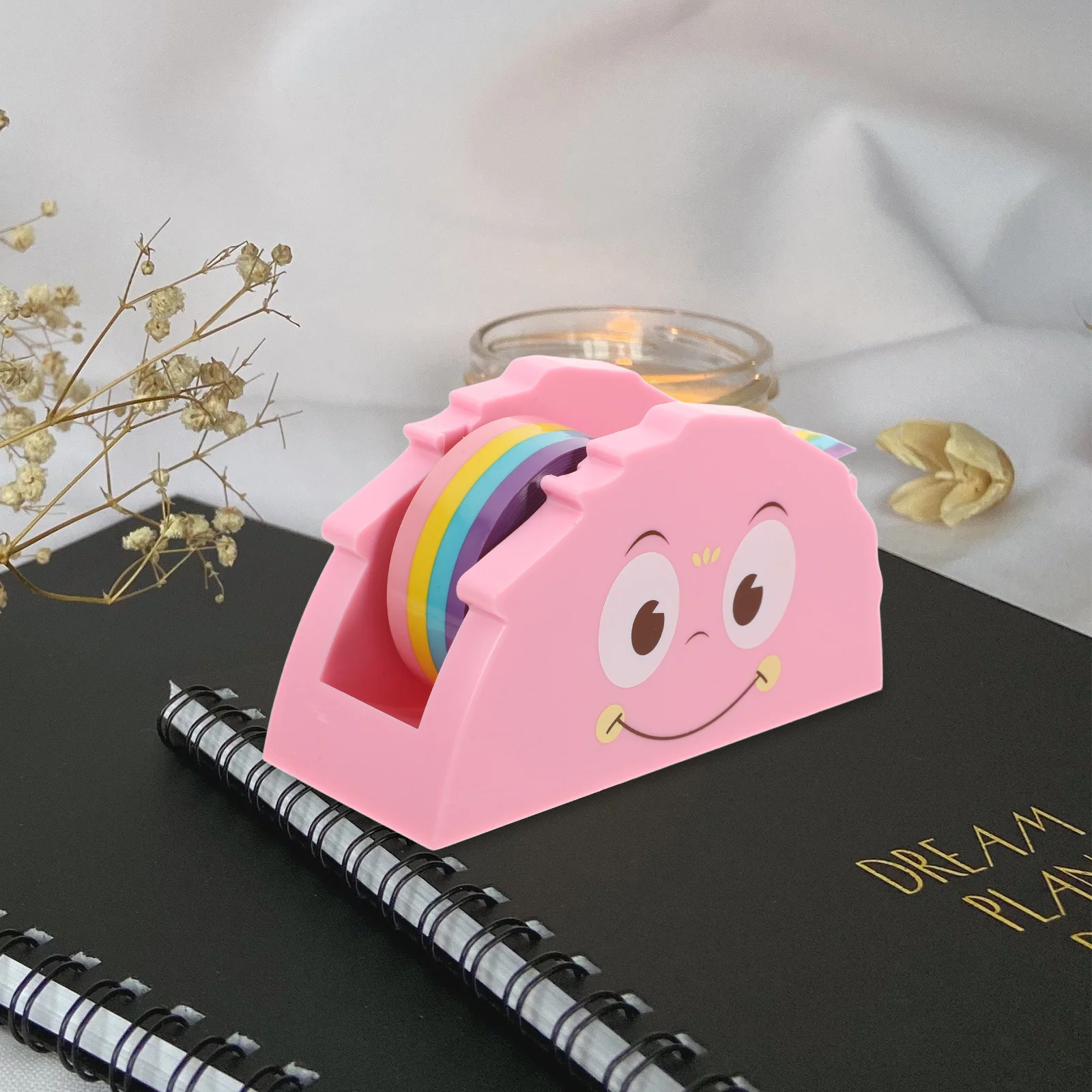 1Set Small Animal-Shaped Tape Dispenser for Kids School Office Desk Fun Novelty Holder Washi Tape Storage Portable Refillable