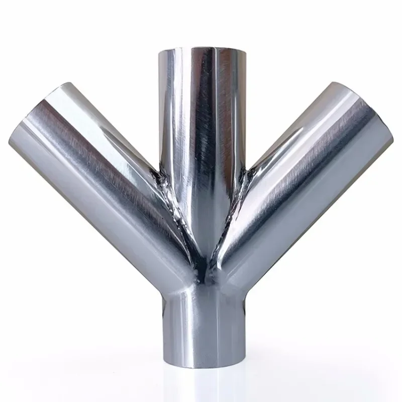 

Pipa OD Las segi empat, 19/25/32/38/45/51/63/76Mm pipa sambungan Diagonal bentuk Y SS304 sambungan sanitasi Stainless Steel