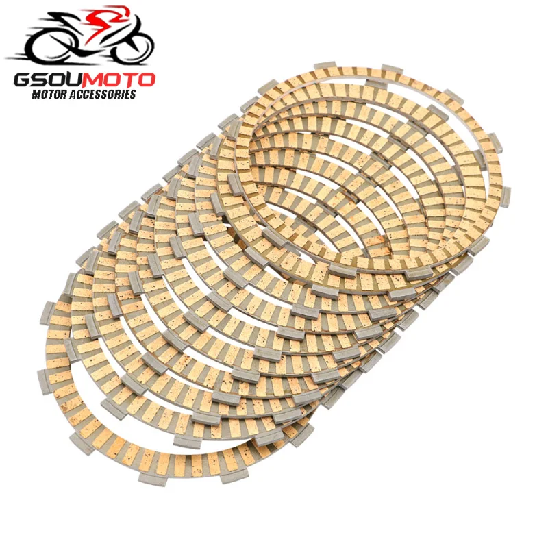 10 Pcs Engine Clutch Disc Friction Plates Kit For Kawasaki ZZR1400 ZX14R 14R 06 - 15 GTR1400 2008-2014 2013 2012 2011 2010 2009