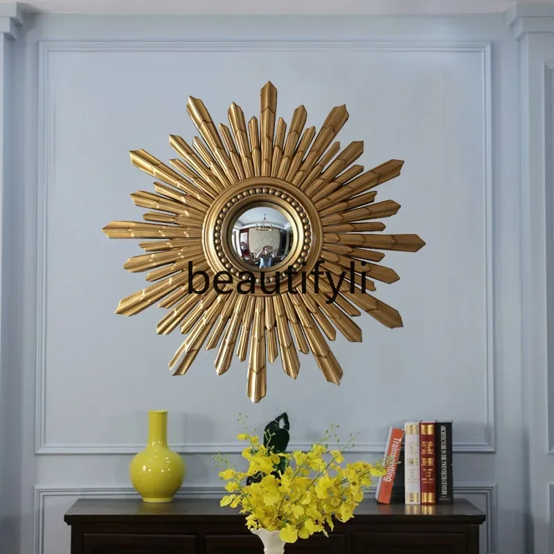 New arrive  decorative mirror living room wall hanging sofa porch dining room background wall sun creative light luxury meal sid