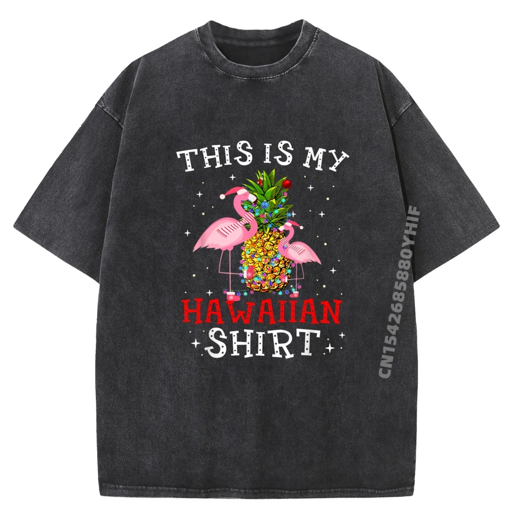 

Flamingo This Is My Hawaiian Shirt Tropical Party Women Girl Graphic T Shirts Men Oversized Washed New In Tops And T-Shirts