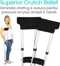 Removable Underarm Pads Crutches Underarm Pads Breathable Non-slip Relief Pain Pressure Arm Support Crutch Accessories