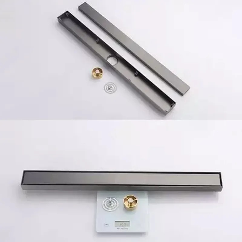 Tile insert stainless steel linear long shower floor grate drain trap drainer