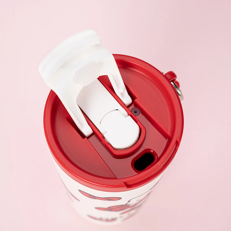 Sanrio Coffee Thermal Cup Red Bow Series316 Stainless Steel Vacuum Tumbler Portable Leakproof Travel Mug Birthday Gift