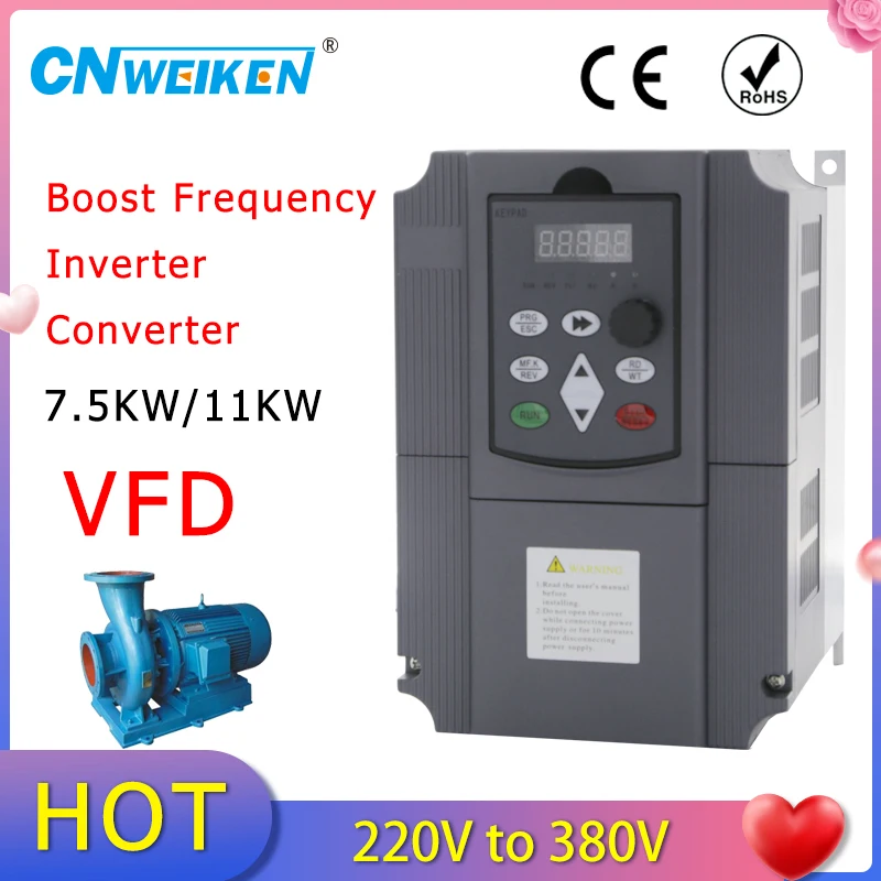 Imagem -06 - Inversor do Conversor de Frequência Variável Vfd Inversor Econômico Controlador de Velocidade do Motor Wk600d 220v a 380v 075 kw kw 55kw