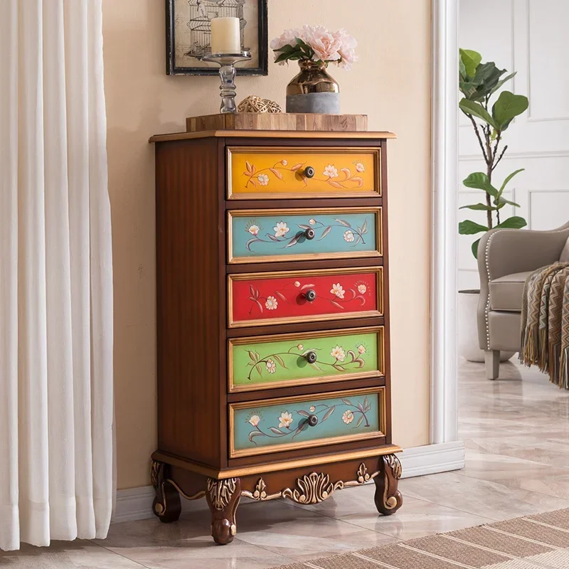 Storage Standing Cabinet Vintage Multipurpose Drawers Organizer Cabinet Nordic Luxury Schrank Schlafzimmer Living Room Furniture