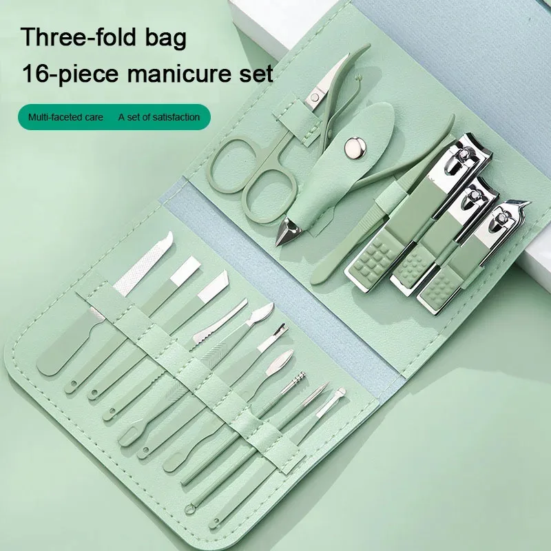 

Stainless Steel Nail Clipper Set Portable Manicure Kit for Fingernail Toenail Travel Size Cuticle Scissor File Tool for Men Wome