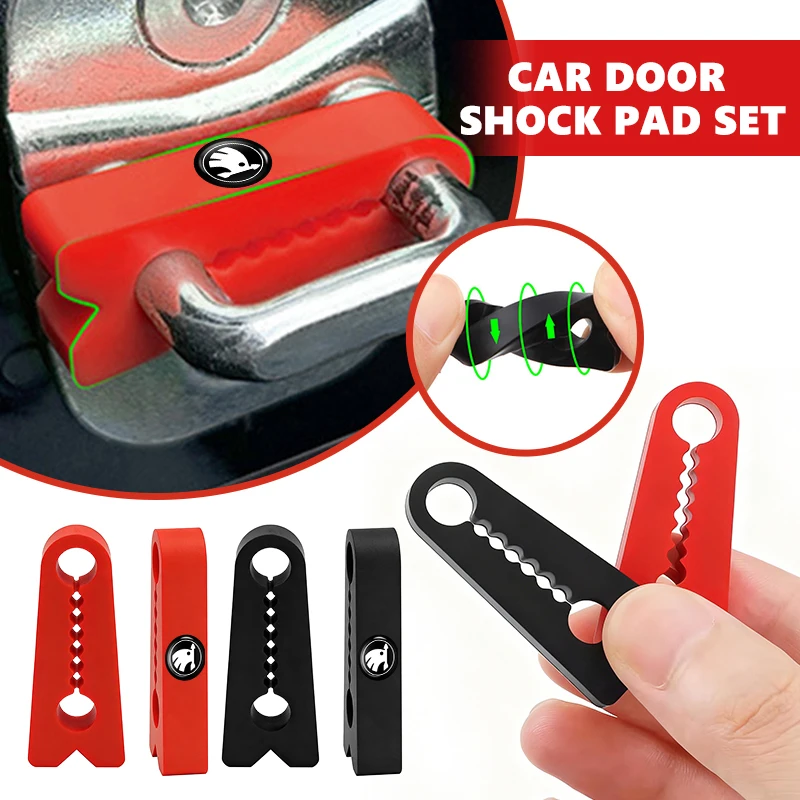 For Skoda Car Door Lock Damper Buffer Deadener Seal Shock-Absorbing Noise Reducer Octavia A5 A7 RS Fabia Superb Rapid Karoq