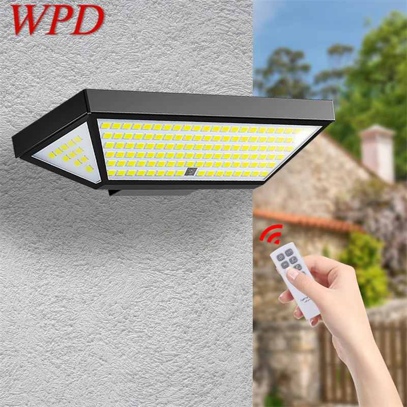 

WPD Outdoor Solar Wall Flood Light Human Body Induction With Remote Control Waterproof IP65 LED For Courtyard Porch Lamp