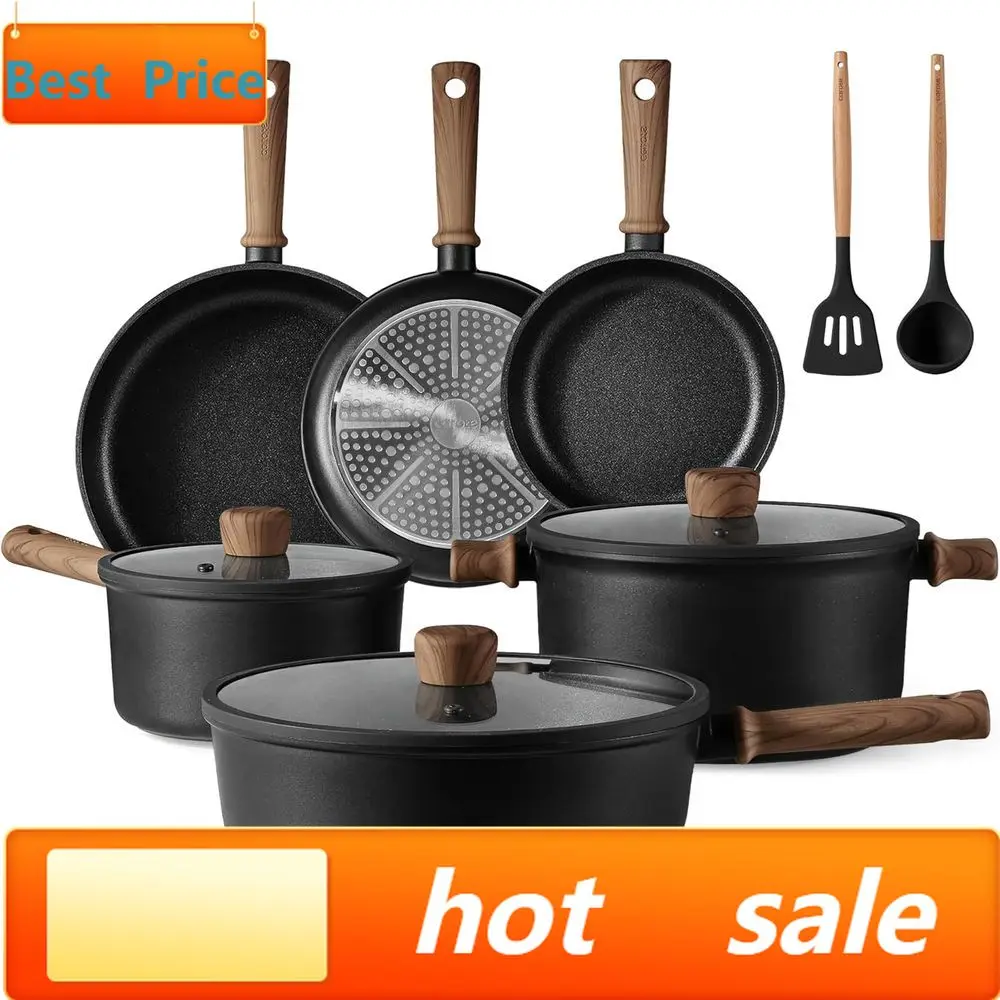 

Popular16-Piece Nonstick Cookware Set with Induction-Ready Pots and Pans
