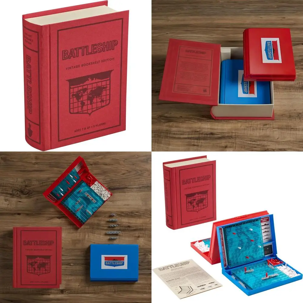 

Classic Naval Warfare: Vintage Edition Bookshelf Battleship Game