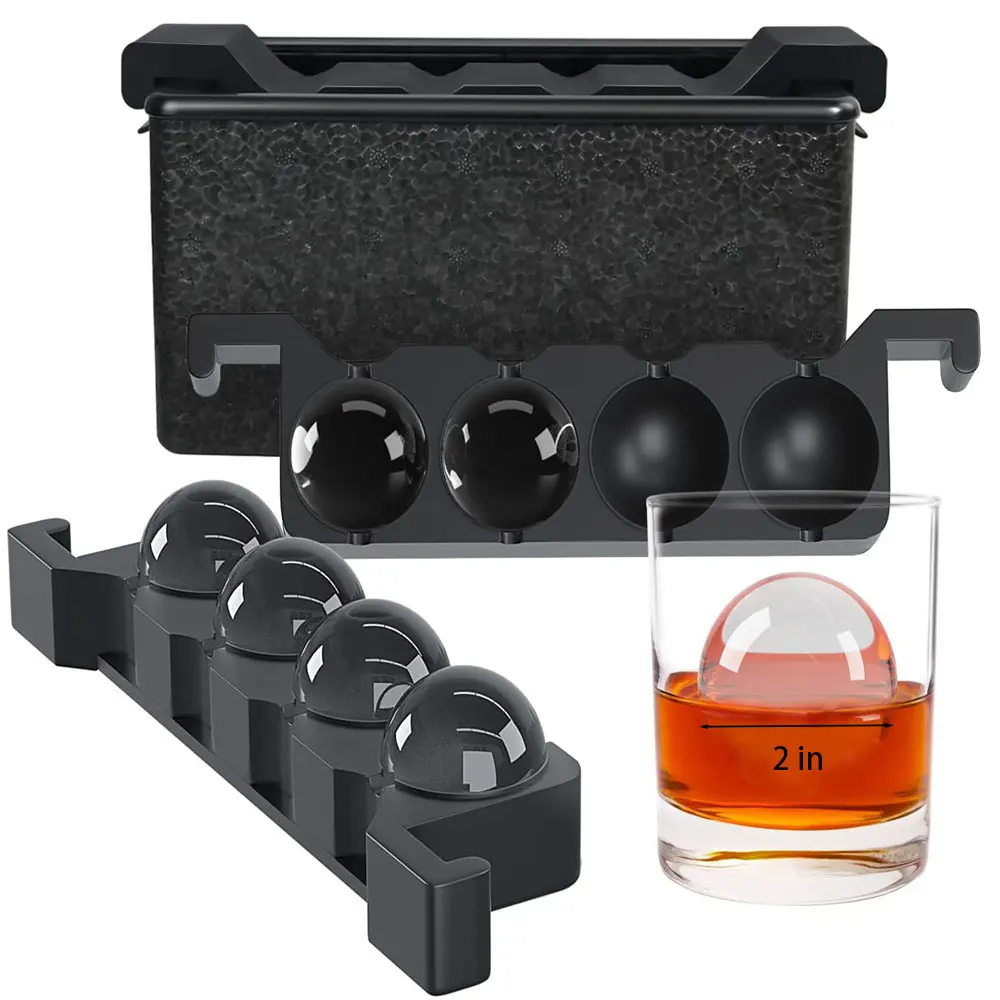 Crystal Clear Ice Ball Maker Ice Ball Press Spherical Whiskey Tray Mould Bubble-Free Ice Cube Maker Cylinder Ice Box Mold