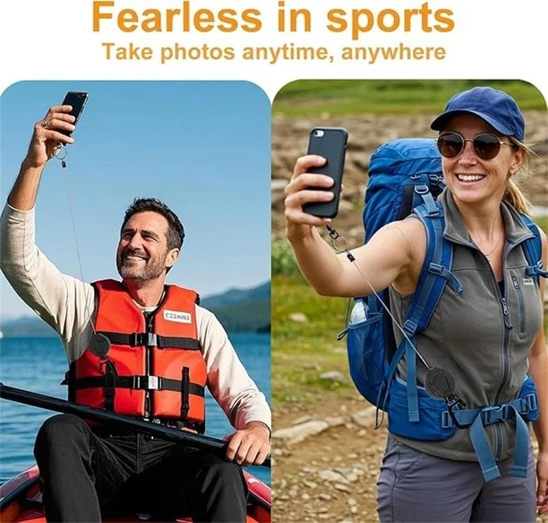 Retractable Anti-Theft Outdoor Phone Holder Cellphone Lanyard Strap Smartphone Case Safety Tether With Belt Clip For iPhone17 18 view 4